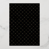 Elegant Gold Geometric Pattern Afstuderen Folie Uitnodiging (Achterkant)