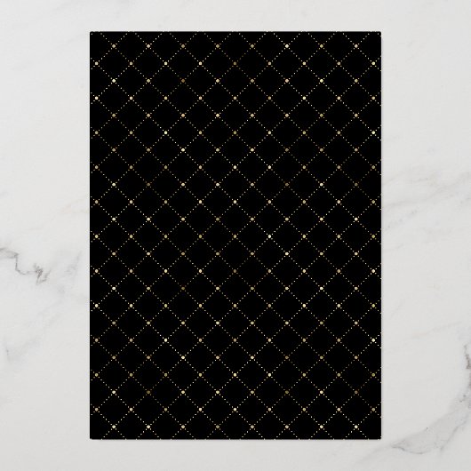 Elegant Gold Geometric Pattern Afstuderen Folie Uitnodiging (Achterkant)