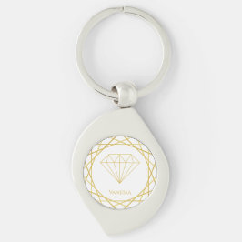 Elegant Gold Geometric Sleutelhanger