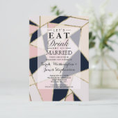 Elegant Gold Geometric Triangles Kaart (Staand voorkant)