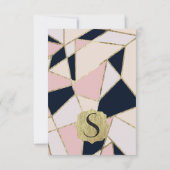 Elegant Gold Geometric Triangles Kaart (Achterkant)
