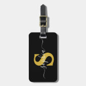 Elegant Gold-gepersonaliseerd monogram - Eenvoudig Bagagelabel (Voorkant verticaal)