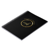 Elegant Gold-gepersonaliseerd monogram Notitieboek (Linkerzijde)
