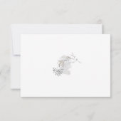 Elegant Gold-getouch Zilver Grijze Wedding RSVP Kaartje (Achterkant)