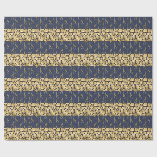 Elegant Gold Giraffe Animal Print Stijlvol  Cadeaupapier (Vlak)