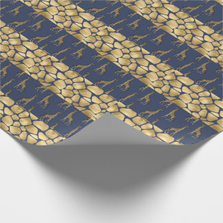 Elegant Gold Giraffe Animal Print Stijlvol  Cadeaupapier
