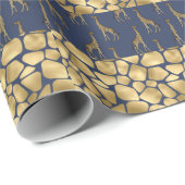Elegant Gold Giraffe Animal Print Stijlvol  Cadeaupapier (Rol Hoek)