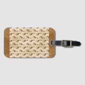 Elegant Gold Giraffe Glitter Sparkle Chic Bagagelabel (Voorkant (horizontaal))