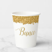 Elegant Gold Girly Bunco Papieren Bekers (Voorkant)