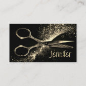 Elegant Gold Glam Haarstylist Benoeming Afsprakenkaartje (Voorkant)