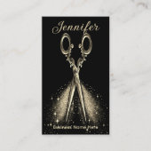 Elegant Gold Glam Haarstylist Benoeming Afsprakenkaartje (Voorkant)