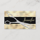 Elegant Gold Glam Haarstylist Benoeming Afsprakenkaartje (Voorkant)