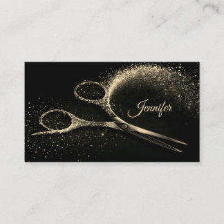 Elegant Gold Glam Haarstylist Benoeming Afsprakenkaartje