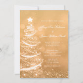 Elegant Gold Glam - Uitnodiging voor kerstbruiloft (Voorkant)