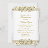 Elegant Gold  Glamor Quinceanera 2 Kaart (Achterkant)