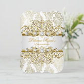 Elegant Gold  Glamor Quinceanera 2 Kaart (Staand voorkant)