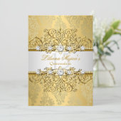 Elegant Gold  Glamor Quinceanera Kaart (Staand voorkant)