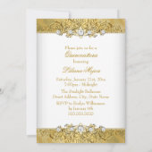 Elegant Gold  Glamor Quinceanera Kaart (Achterkant)