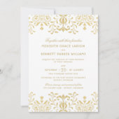 Elegant Gold  Glamor Wedding Kaart (Voorkant)