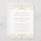 Elegant Gold  Glamor Wedding Kaart (Voorkant)