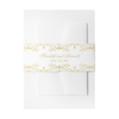 Elegant Gold  Glamor Wedding Monogram Uitnodigingen Wikkel (Voorkant Voorbeeld)