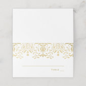 Elegant Gold  Glamor Wedding Plaatskaartje (Buitenkant ongevouwen)