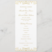 Elegant Gold  Glamor Wedding Programmakaart (Voorkant)