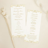 Elegant Gold  Glamor Wedding Programmakaart