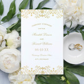 Elegant Gold  Glamor Wedding Programma's