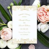 Elegant Gold  Glamor Wedding Programma's
