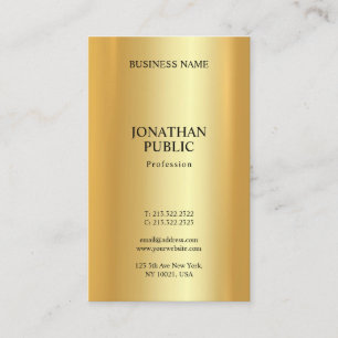 Elegant Gold Glamoureus Professional Modern Trendy Visitekaartje