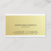 Elegant Gold Glamoureus Simple Design Trendy Plain Visitekaartje (Voorkant)