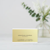 Elegant Gold Glamoureus Simple Design Trendy Plain Visitekaartje (Staand voorkant)