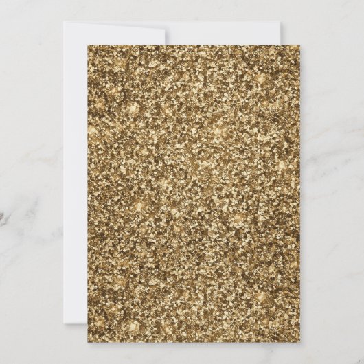 Elegant Gold Glitter 50 en Fabulous 50th Birthday Kaart (Achterkant)