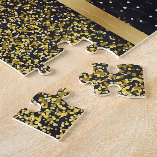 Elegant Gold Glitter 70th Birthday Legpuzzel (Zijkant)