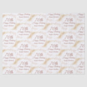 Elegant Gold Glitter 70th Birthday Tissuepapier (Voorkant)
