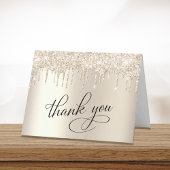 Elegant Gold Glitter 75e verjaardag Bedankkaart