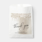 Elegant Gold Glitter 75e verjaardag Bedankzakje (Voorkant)