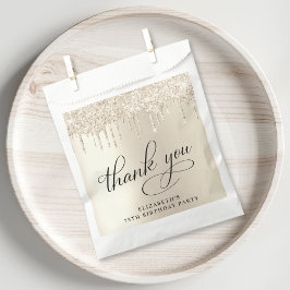 Elegant Gold Glitter 75e verjaardag Bedankzakje