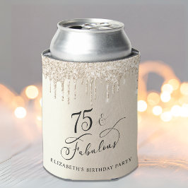 Elegant Gold Glitter 75e verjaardag Blikjeskoeler