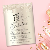 Elegant Gold Glitter 75e verjaardag Kaart
