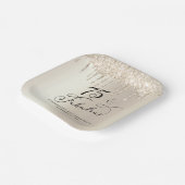 Elegant Gold Glitter 75e verjaardag Papieren Bordje (Gebogen)