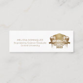 Elegant Gold Glitter Afstuderen Name Kaart Contactkaartje (Voorkant)