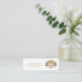 Elegant Gold Glitter Afstuderen Name Kaart Contactkaartje (Staand voorkant)