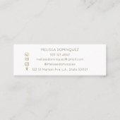 Elegant Gold Glitter Afstuderen Name Kaart Contactkaartje (Achterkant)