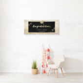 Elegant Gold Glitter Afstuderen Pet, Bokeh Spandoek (Insitu)