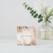 Elegant Gold Glitter Agate Marble Gift Certificate Vierkante Visitekaartje (Staand voorkant)