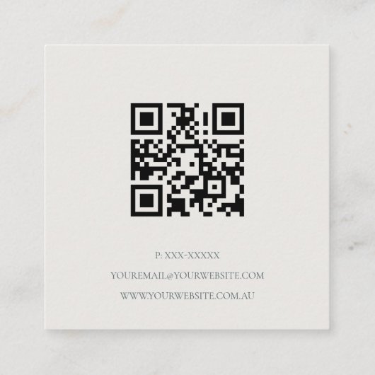 Elegant Gold Glitter Agate Marble QR Code Logo Vierkante Visitekaartje