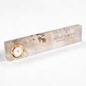 Elegant Gold Glitter Agate Marble Texture Beige Naambordje
