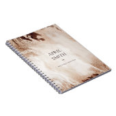 Elegant Gold Glitter Agate Marble Texture Beige Notitieboek (Rechterzijde)